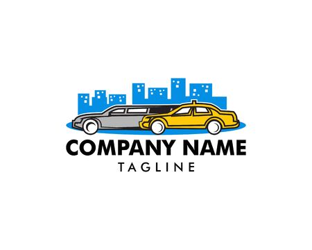 Limousine and Taxi Logo Vector Illustration, Silhouette of the car, Design Concept Automotiveのイラスト素材