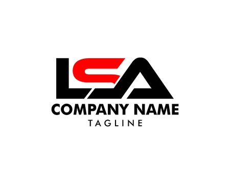 Initial Letter LSA Logo Template Designのイラスト素材