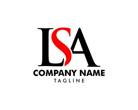 Initial Letter LSA Logo Template Designのイラスト素材