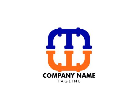 WM Pipe Letter Logo Icon Designのイラスト素材