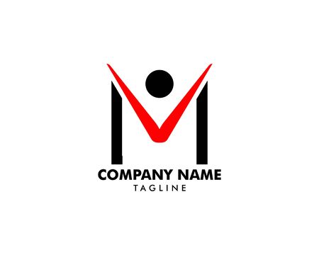 Letter M People Logo Design Inspirationのイラスト素材