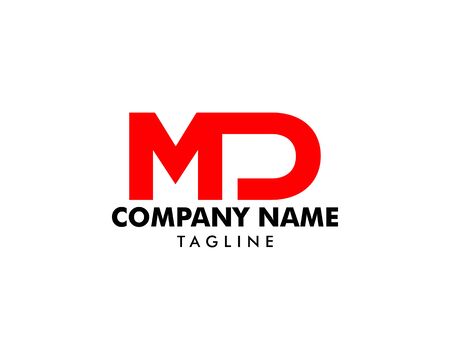 Initial Letter MD Logo Template Designのイラスト素材