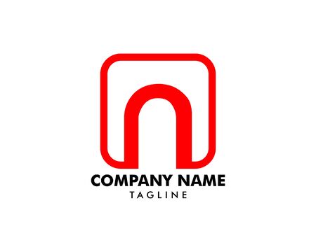 Initial Letter N Logo Template Designのイラスト素材