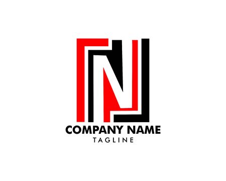 Initial Letter N Logo Template Designのイラスト素材