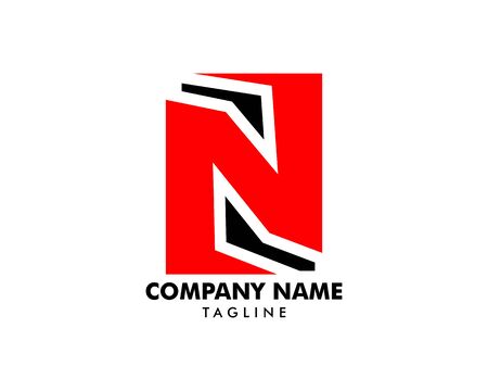 Initial Letter N Logo Template Designのイラスト素材