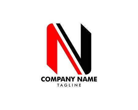 Initial Letter N Logo Template Designのイラスト素材