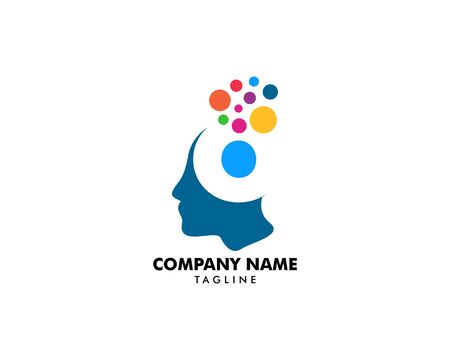 Psychology Vector Logo Template Designのイラスト素材