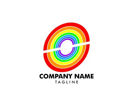 Rainbow Logo design vector templateのイラスト素材