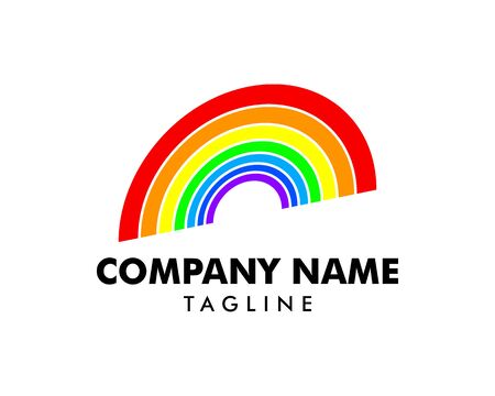 Rainbow Logo design vector templateのイラスト素材
