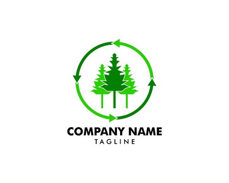 Tree recovery logo design elementのイラスト素材