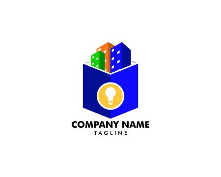 Bulb city logo template, Building Idea logo templateのイラスト素材