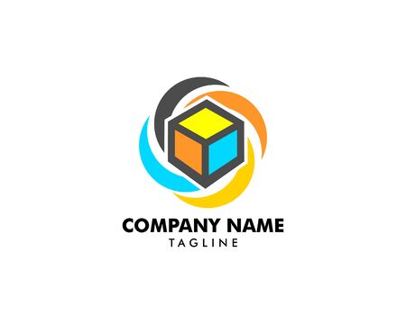 Storage Box Icon  Logo Templateのイラスト素材