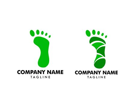 Set of Footprint Logo Template Vector Iconのイラスト素材