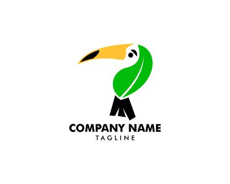 Toucan leaf logo vector icon templateのイラスト素材