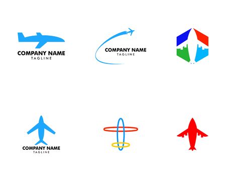 Set of Airplane Vector Illustration Design Symbol Logo Templateのイラスト素材