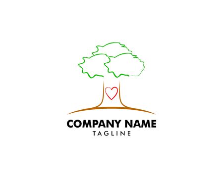 Love Tree Logo Template Designのイラスト素材