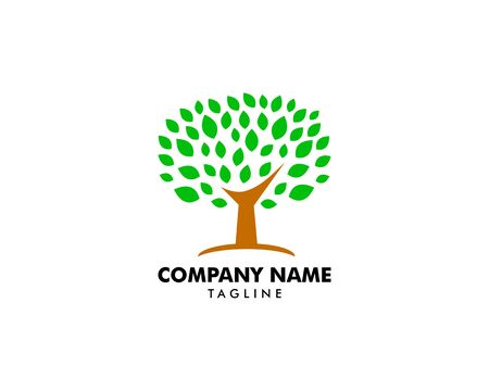 Tree logo template vector icon illustrationのイラスト素材