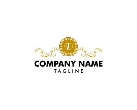 Initial Letter D Classic Luxurious Style  Templateのイラスト素材