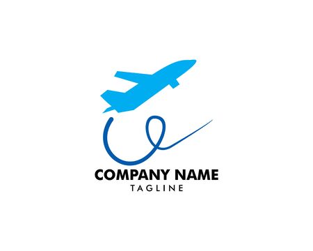 Airplane Logo Template Design Vectorのイラスト素材