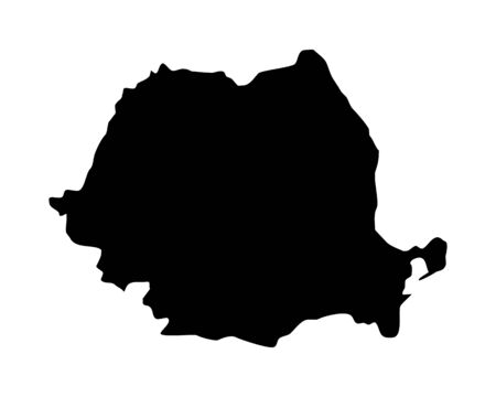 Romania, Europe Countries Map Vector Icon Template Illustration Designのイラスト素材