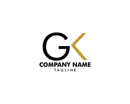 Initial Letter GK Logo Template Designのイラスト素材