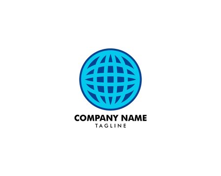 Globe logo template vector icon  designのイラスト素材