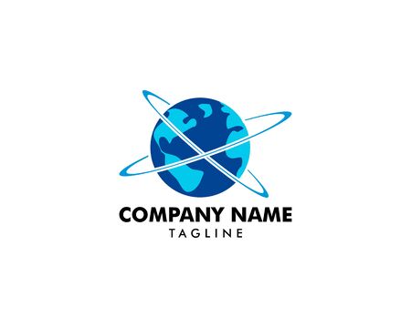 Globe logo template vector icon  designのイラスト素材