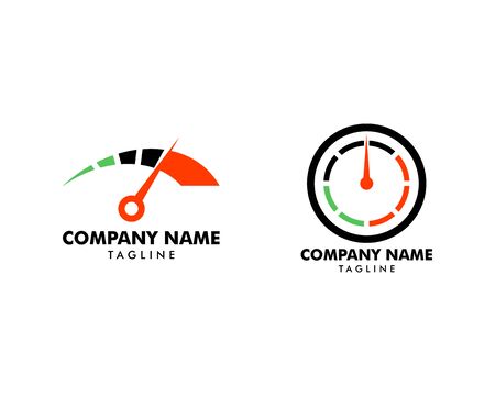 Set of Speedometer Logo Icon Vector Templateのイラスト素材