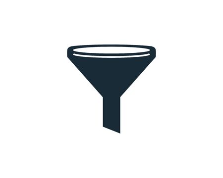 Funnel Icon Vector Logo Template Illustration Designのイラスト素材