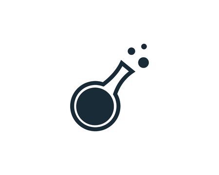 Chemical Test Tube Icon Vector Template Illustration Designのイラスト素材