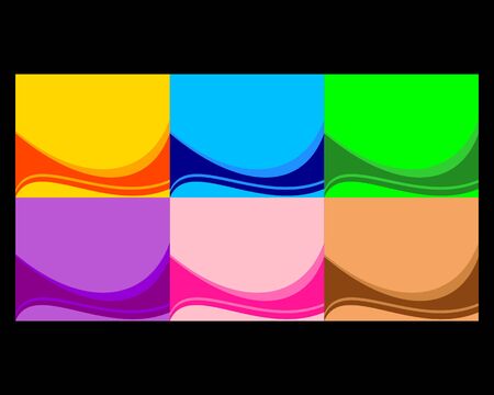 Set of Abstract wave background modern design ideasのイラスト素材