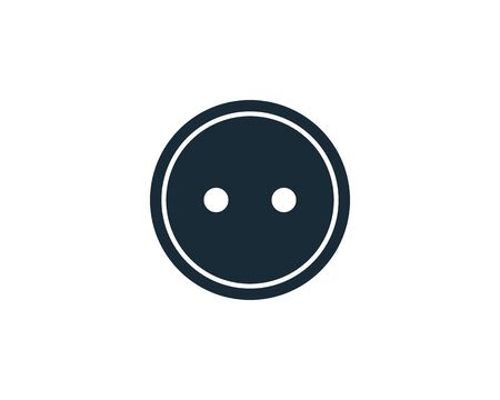 Button, Sewing Icon Vector Template Illustration Designのイラスト素材