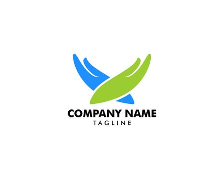 Hand care logo template icon designのイラスト素材