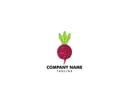 Beetroot vegetable logo icon template designのイラスト素材