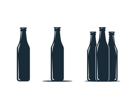 Bottle Icon Vector Logo Template Illustration Designのイラスト素材