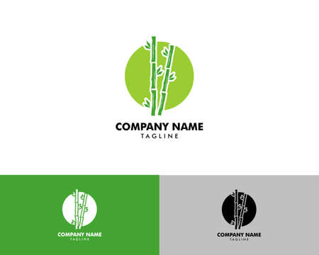 Bamboo Logo Template Vector Icon Illustration Designのイラスト素材