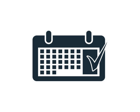 Calendar, Schedule Icon Vector Logo Template Illustration Designのイラスト素材