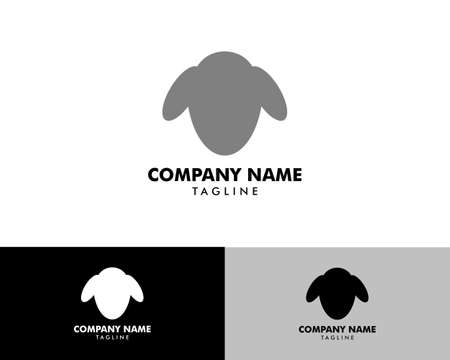 Sheep logo, Lamb vector designのイラスト素材