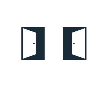 Door Icon Vector Template Illustration Designのイラスト素材
