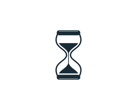 Hourglass Icon Vector Logo Template Illustration Design