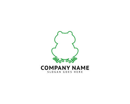 Frog Logo Design Template Vector Illustrationのイラスト素材