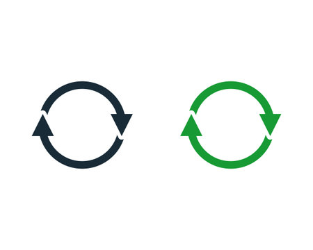 Recycle Recycling Icon Vector Logo Template Illustration Design