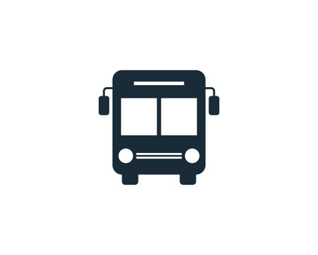 Bus, Transportation Icon Vector Logo Template Illustration Design
