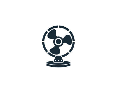 Fan Icon Vector Logo Template Illustration Designのイラスト素材