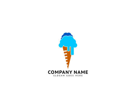 Ice cream logo vector illustrationのイラスト素材