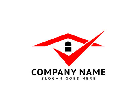 Check Mark Real Estate Logo Templateのイラスト素材