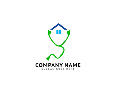 Medical House, Home or Clinic Vector Logo Templateのイラスト素材
