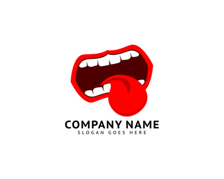 Lips logo icon design, mouth symbol vectorのイラスト素材