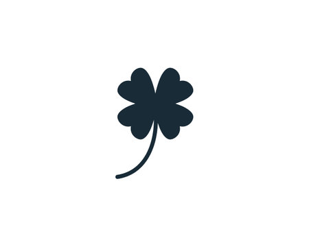 Four Clover Icon Vector Logo Template Illustration Designのイラスト素材