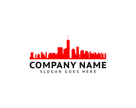 Manhattan New York Icon Illustration Vector Logo Design Templateのイラスト素材